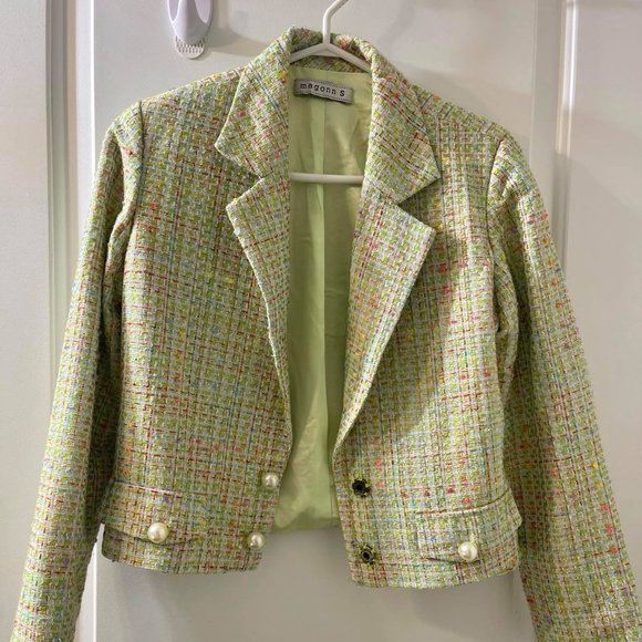 Tweed Crop Jacket &  Skirt - Size S - Like New - Picture 1 of 5